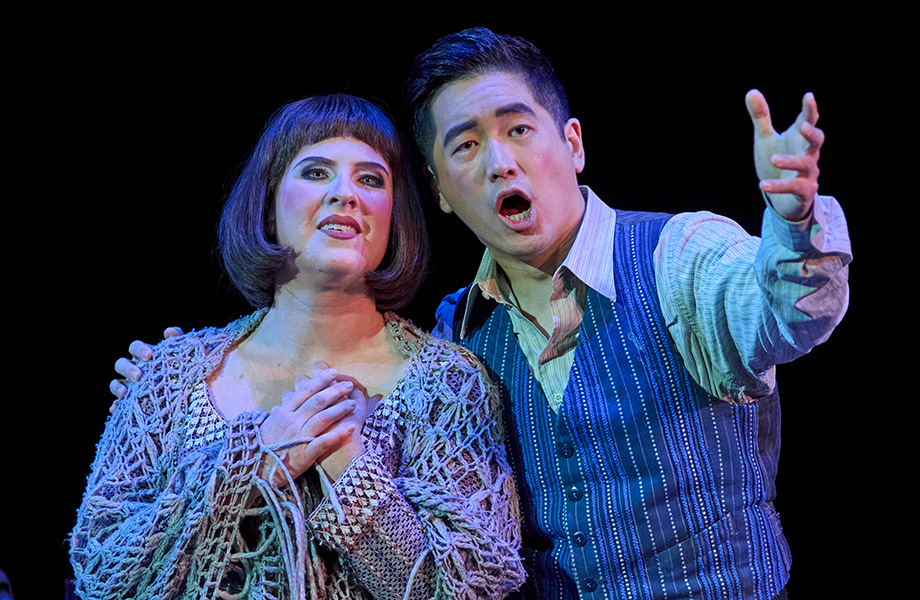 Olivia Cranwell as Mimì and Kang Wang as Rodolfo (courtesy of Opera Australia)